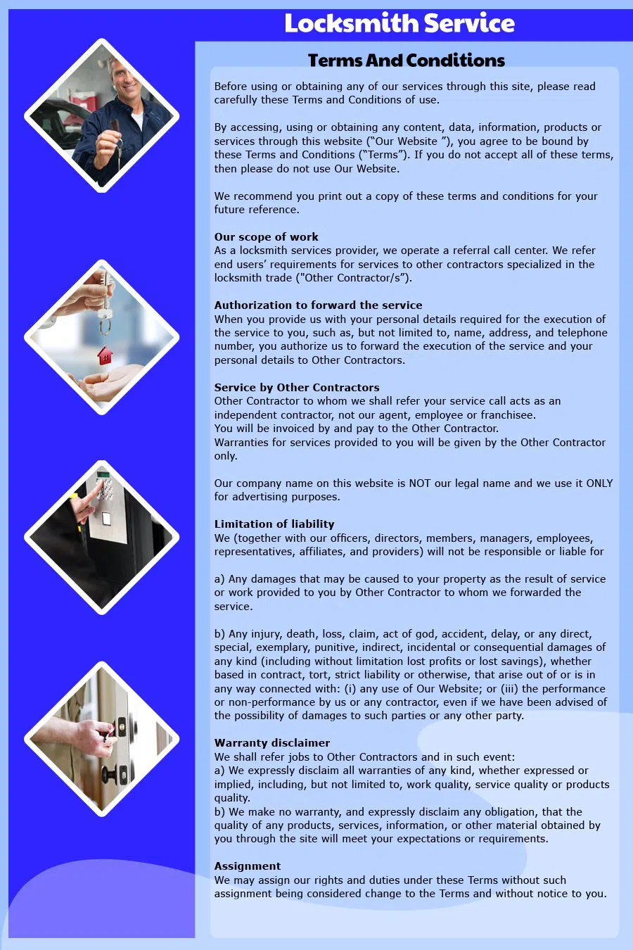 Express Locksmith Store Saratoga, CA 408-484-3868 - TermsAndCondition-15